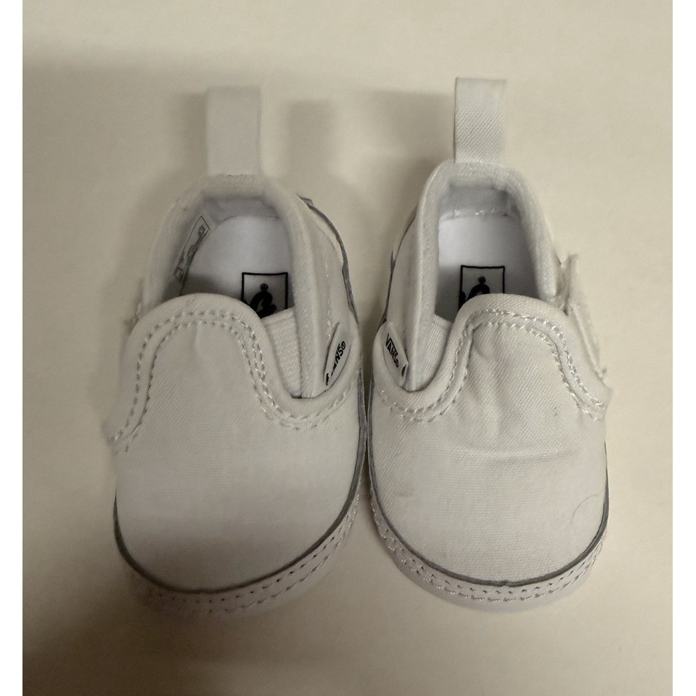 Vans SLIP ON v Crib True white Infant Vans Size 1
